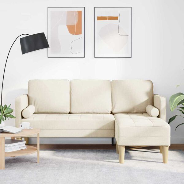 vidaXL Ensemble de Canap&eacute;s avec coussin Lin Polyester