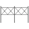 vidaXL T&ecirc;te de lit de remplacement m&eacute;tal noir 160 cm