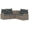 vidaXL Ensemble de Canap&eacute;s 5 pc Gris et Gris fonc&eacute;