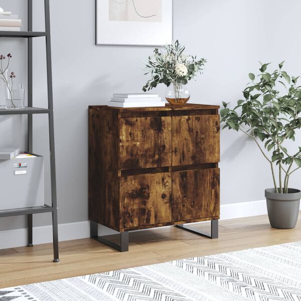vidaXL Buffet Ch&ecirc;ne fum&eacute; 60x35x70 cm Bois d'ing&eacute;nierie