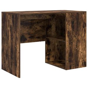 vidaXL Bureau Ch&ecirc;ne fum&eacute; 102 x 50 x 75 cm Bois d'ing&eacute;nierie