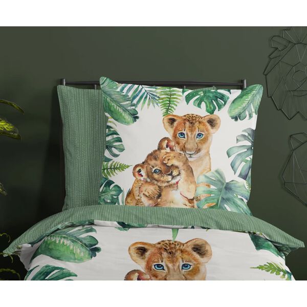 Good Morning Housse de couette enfant JUNGLE 135x200 cm Vert