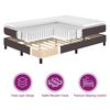 vidaXL Lit &agrave; ressorts avec matelas Marron fonc&eacute; 140 x 190 cm tissu