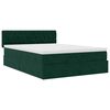 vidaXL Cadre de lit ottoman avec matelas vert fonc&eacute; 140x200 cm velours