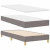vidaXL Lit &agrave; ressorts avec matelas Taupe 200 x 100 cm Polyester