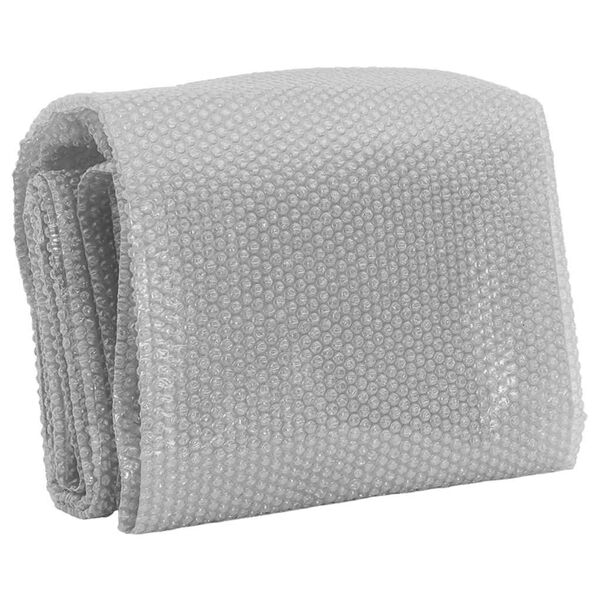 vidaXL Film solaire de piscine flottant PE 381 cm Gris