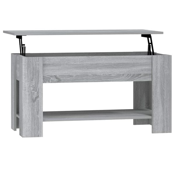 vidaXL Table basse Sonoma gris 101x49x52 cm Bois d'ing&eacute;nierie