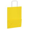 vidaXL Sacs en papier 50 pcs avec poign&eacute;es jaune 21x11x28 cm