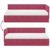 vidaXL Cadre de lit d'angle avec matelas 2 pcs Vert Velours