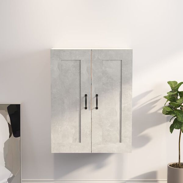 vidaXL Armoire murale suspendue Gris béton 69,5x32,5x90 cm