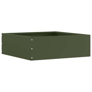 vidaXL Bordure de Pelouse 40 x 40 x 13 cm Acier Vert olive