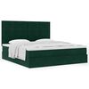 VidaXL Cadre de lit ottoman avec matelas vert fonc&eacute; 180x200cm velours