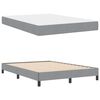 vidaXL Lit &agrave; ressorts avec matelas Gris clair 140 x 200 cm tissu