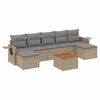 vidaXL Salon de jardin avec coussins 8pcs m&eacute;lange beige r&eacute;sine tress&eacute;e