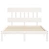 vidaXL Cadre de lit sans matelas blanc bois de pin massif