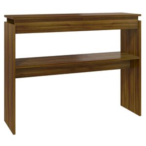 vidaXL Table console Ch&ecirc;ne marron 102x30x80 cm Bois d'ing&eacute;nierie