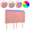 vidaXL T&ecirc;te de lit &agrave; LED Rose 147x16x118/128 cm Velours