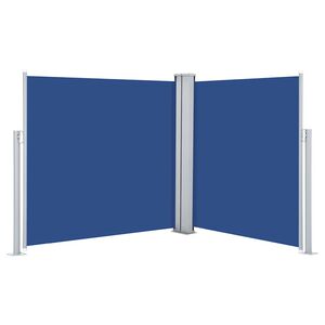 vidaXL Auvent lat&eacute;ral r&eacute;tractable Bleu 100 x 600 cm