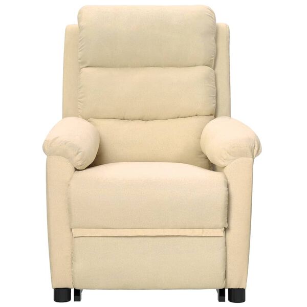 vidaXL Fauteuil Cr&egrave;me Tissu