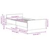 vidaXL Cadre de lit sans matelas vieux bois 75x190 cm bois ingénierie
