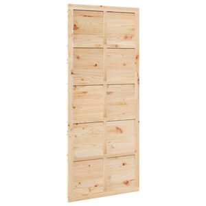 vidaXL Porte de grange 100 x 2,5 x 208 cm Bois de pin massif Naturel