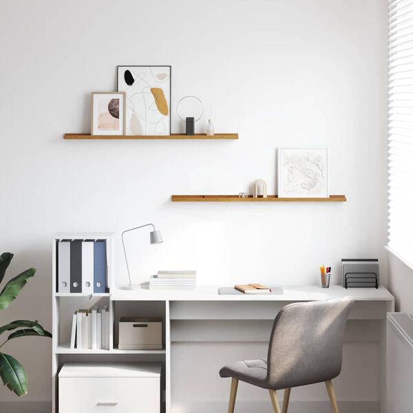 vidaXL &Eacute;tag&egrave;re Murale 2 pcs Beige 100 x 9 x 3 cm Bois d'ing&eacute;nierie