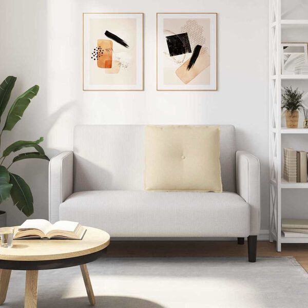 vidaXL Coussin de Dos Cr&egrave;me 60 x 19 x 50 cm tissu
