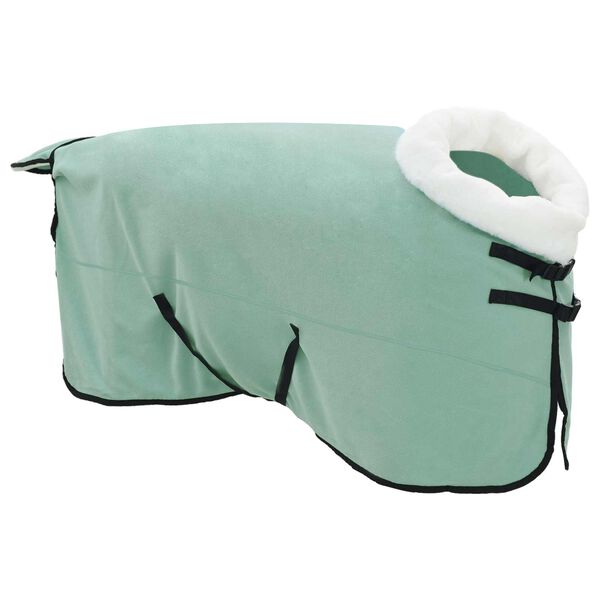 vidaXL Couverture &Eacute;quine Vert fonc&eacute; complet 135 cm Fleece polaire