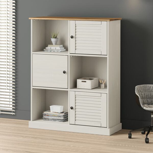 vidaXL Biblioth&egrave;que VIGO blanc 90x35x114,5 cm bois massif de pin