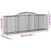 vidaXL Paniers &agrave; gabions arqu&eacute;s 11 pcs 300x50x100/120 cm fer galvanis&eacute;