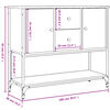 vidaXL Buffet chêne fumé 100x36x85 cm bois d'ingénierie