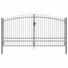 vidaXL Porte Double Woerden Gris 400 x 249,5 cm Acier