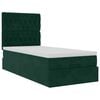 vidaXL Cadre de lit ottoman avec matelas vert fonc&eacute; 100x200 cm velours
