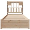 vidaXL Lit bibliothèque sans matelas 75x190 cm bois de pin massif