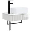 vidaXL Basin de lavage mural Blanc brillant 50 x 41 x 39 cm