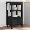 vidaXL Chariot de cuisine Uni Noir
