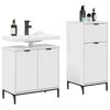 vidaXL Ensemble de mobilier de salle de bain 2 pcs Blanc brillant