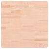 vidaXL Dessus de table 50x50x4 cm carr&eacute; bois massif de h&ecirc;tre