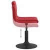 vidaXL Chaise pivotante de salle &agrave; manger Rouge bordeaux Velours