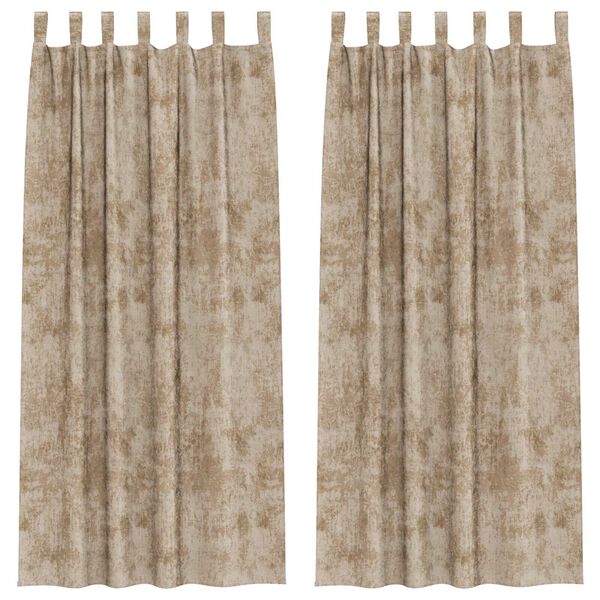 vidaXL Rideaux en velours 2 pcs Champagne 225 x 140 cm Velours