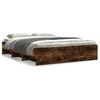 vidaXL Cadre de lit sans matelas chêne fumé 160x200 cm bois ingénierie