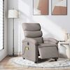 vidaXL Fauteuil de massage inclinable &eacute;lectrique Taupe Tissu