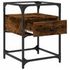 vidaXL Tables de chevet 2 pcs ch&ecirc;ne fum&eacute; 40x40x55 cm bois d'ing&eacute;nierie