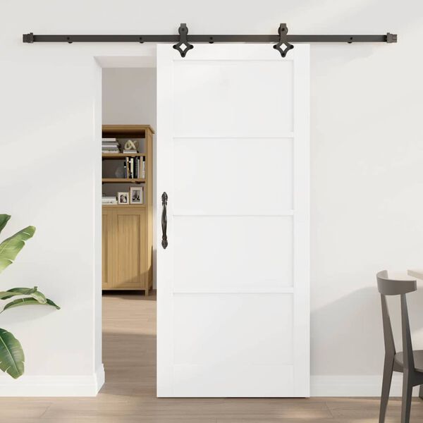vidaXL Porte coulissante ORKDAL Blanc 86 x 198,5 cm Pin massif