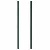 vidaXL Poteaux de clôture 2 pcs Vert 110 cm Acier peint par poudre