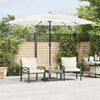 vidaXL Parasol de jardin avec m&acirc;t en acier blanc 300x200x250 cm