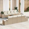 vidaXL Ensemble de canap&eacute; de jardin 9 pcs Beige et cr&egrave;me polyrotin