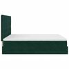 vidaXL Cadre de lit ottoman avec matelas vert fonc&eacute; 200x200 cm velours