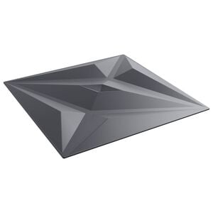 vidaXL Panneaux muraux &Eacute;toile 12 pcs Gris &Eacute;toile 50 x 50 cm Mousse XPS