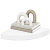vidaXL &Eacute;tag&egrave;re d'angle flottante blanc 25x25x3,8 cm MDF